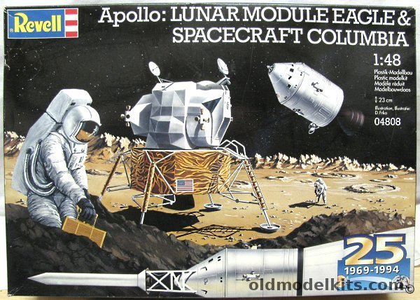 Revell 1/48 Apollo Lunar Spacecraft - Old Plastic Model Kits